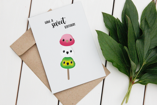 Birds Dango Birthday Card