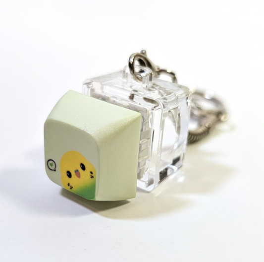 Budgie Clicky Keychain