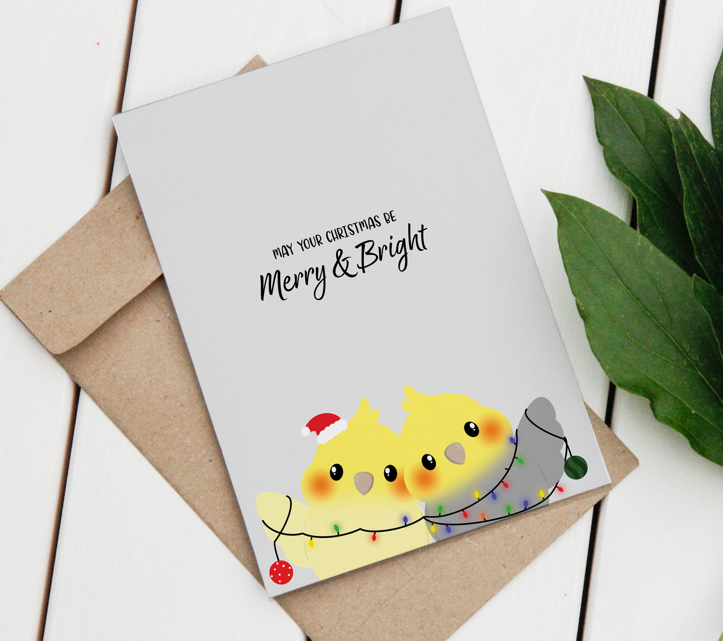 Cockatiel Couple Merry & Bright