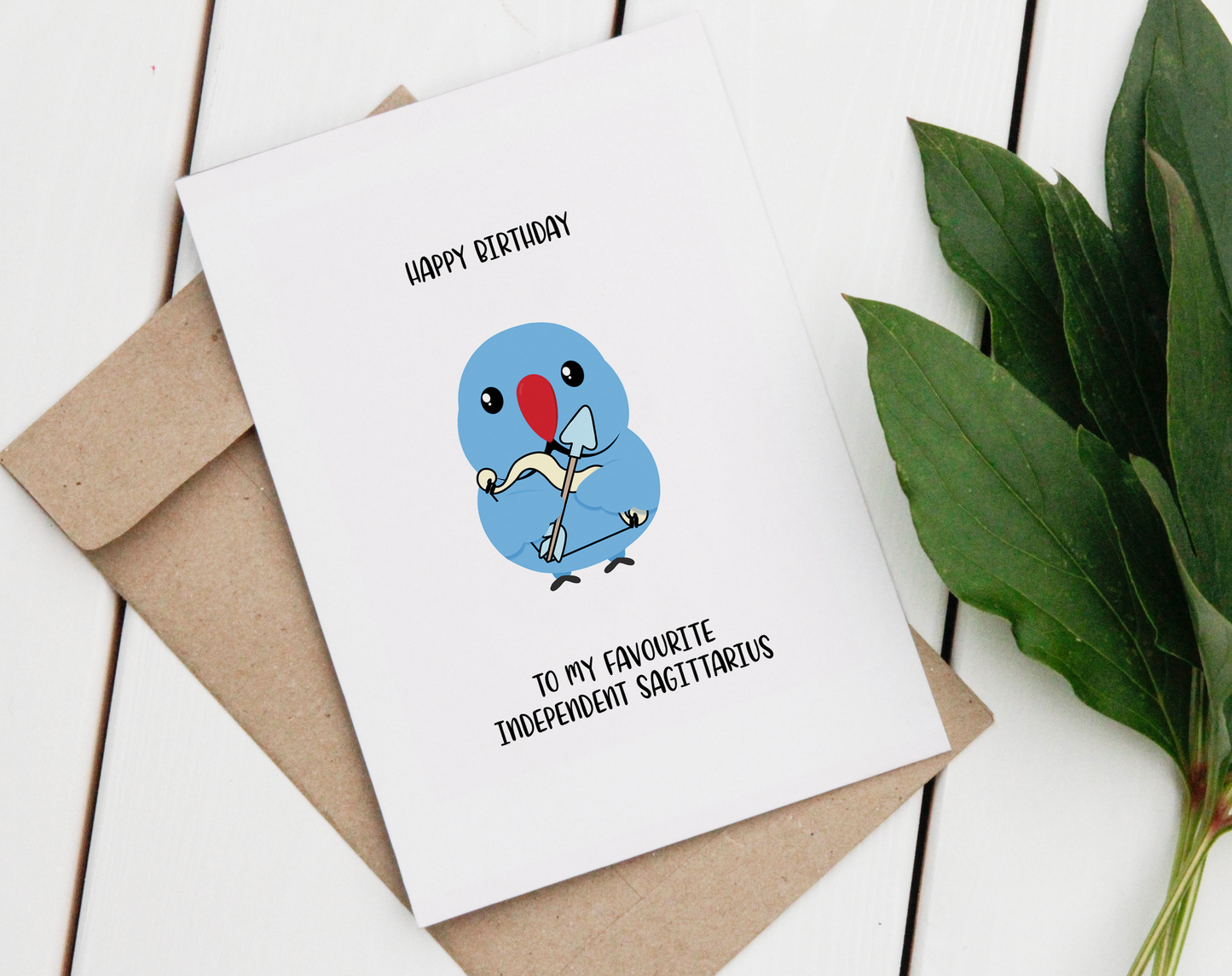 Sagittarius Ringneck Birthday Card