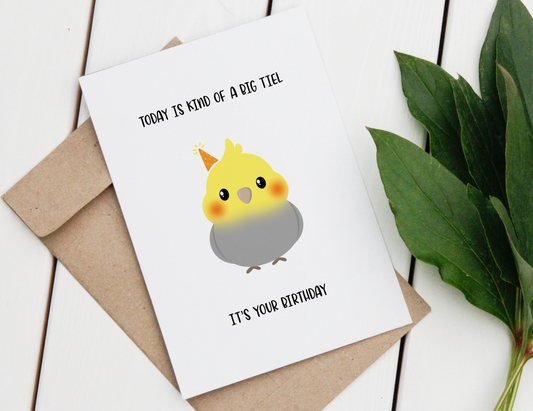 Cockatiel Birthday Card