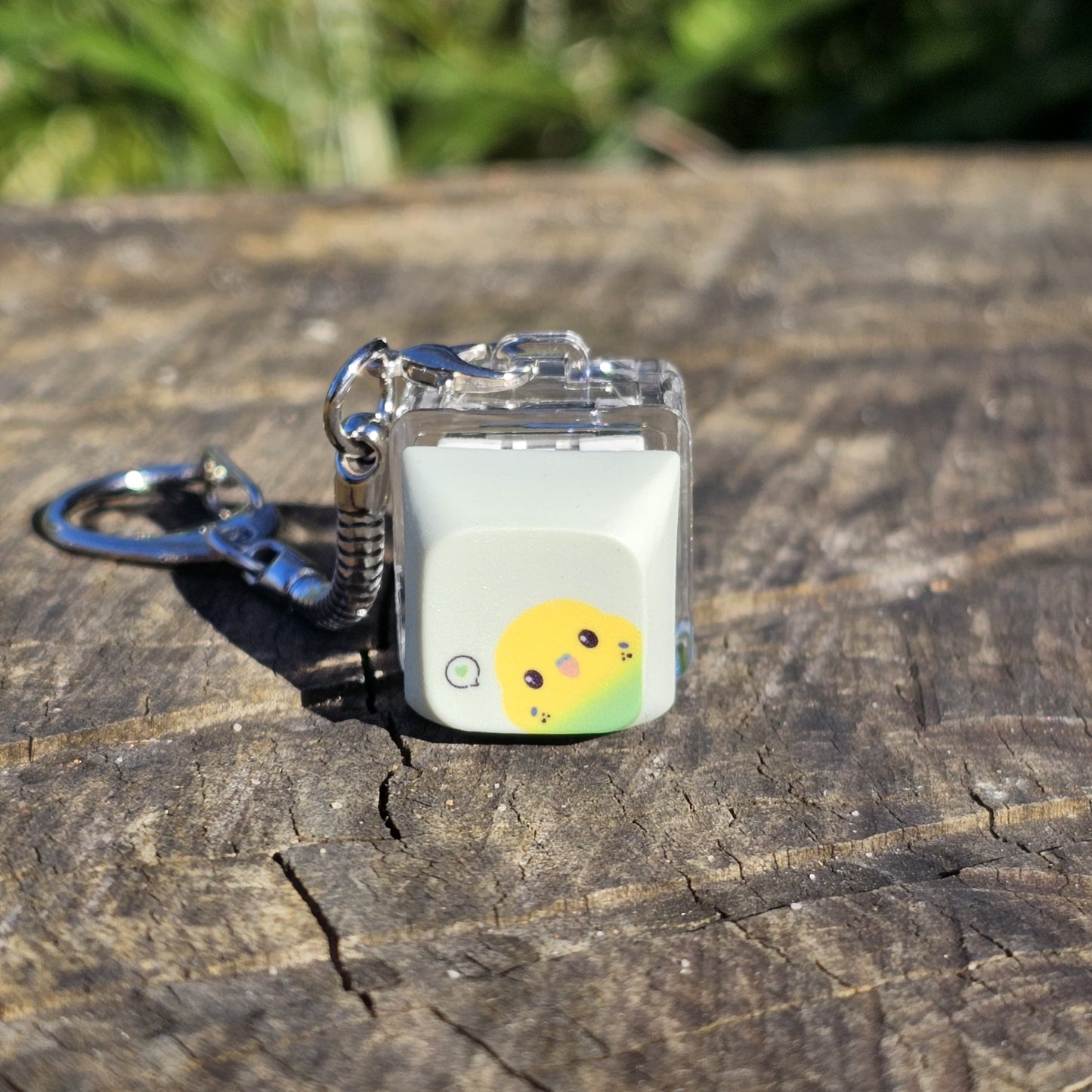 Budgie Clicky Keychain