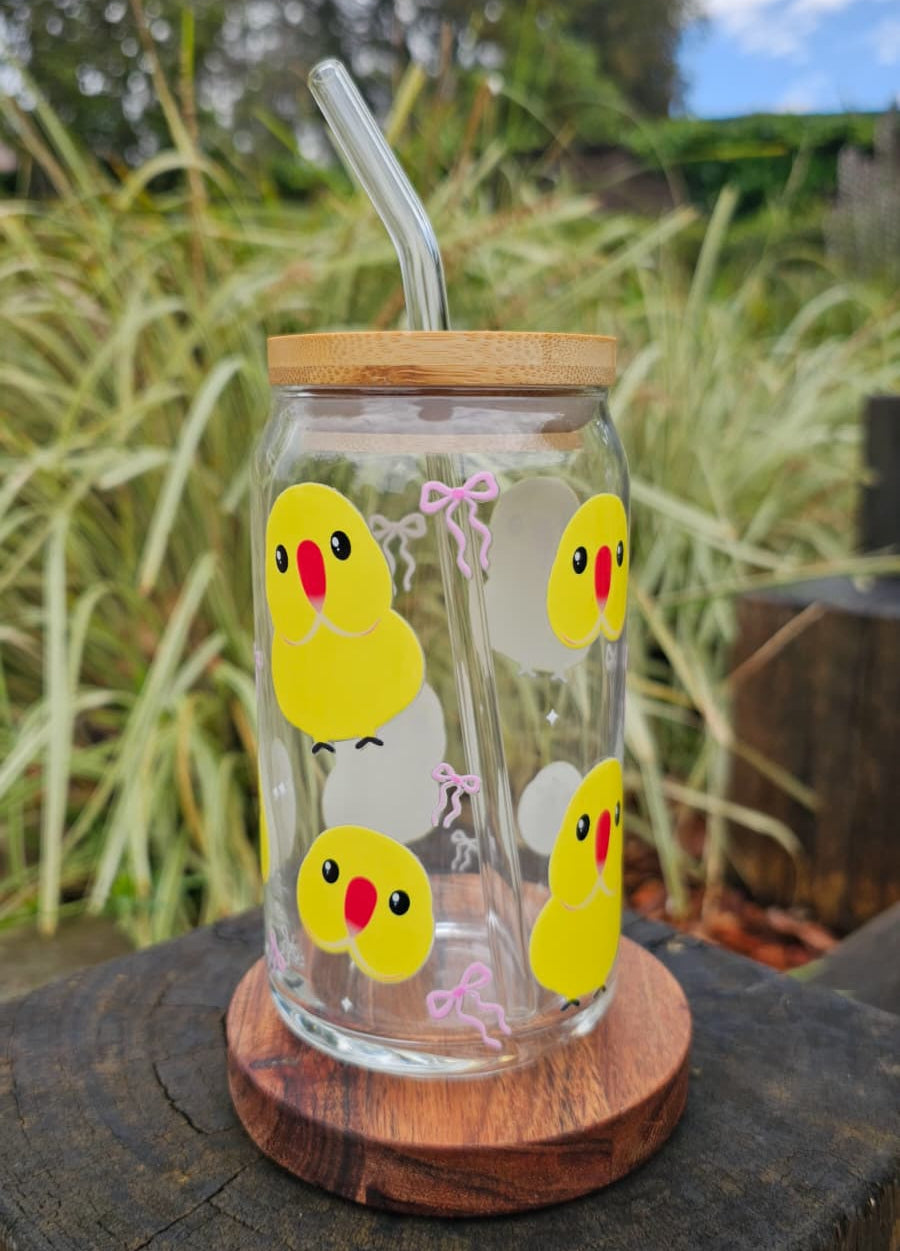 Custom Bird Glass Tumbler [YOUR BIRD]
