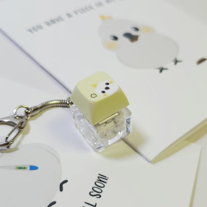 Cockatoo Clicky Keychain