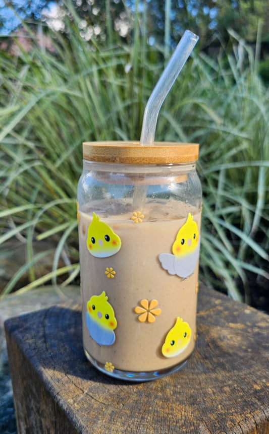 [Pre Order - Ships End November] Cockatiel Glass Tumbler