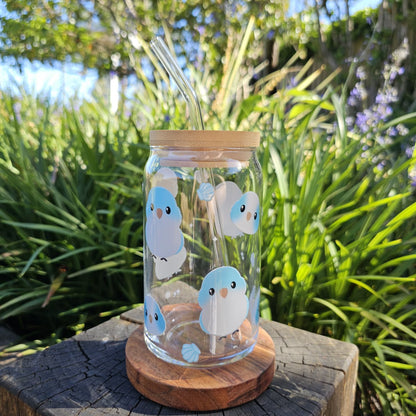 [Pre Order - Ships End November] Blue Quaker Glass Tumbler