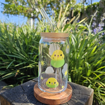 [Pre Order - Ships End November] Green Budgie Glass Tumbler