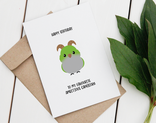 Capricorn Quaker Birthday Card