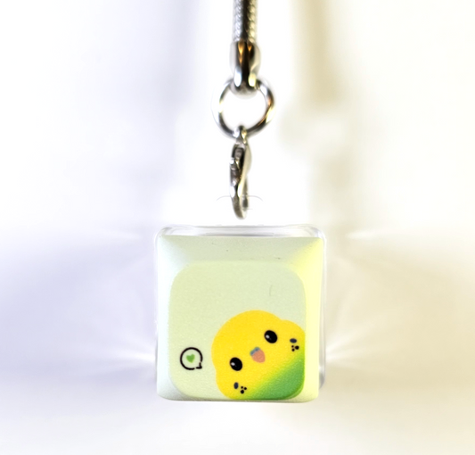 Budgie Clicky Keychain