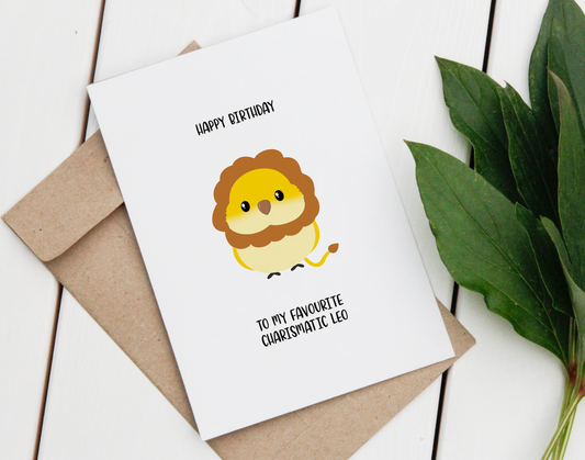 Leo Quaker Birthday Card