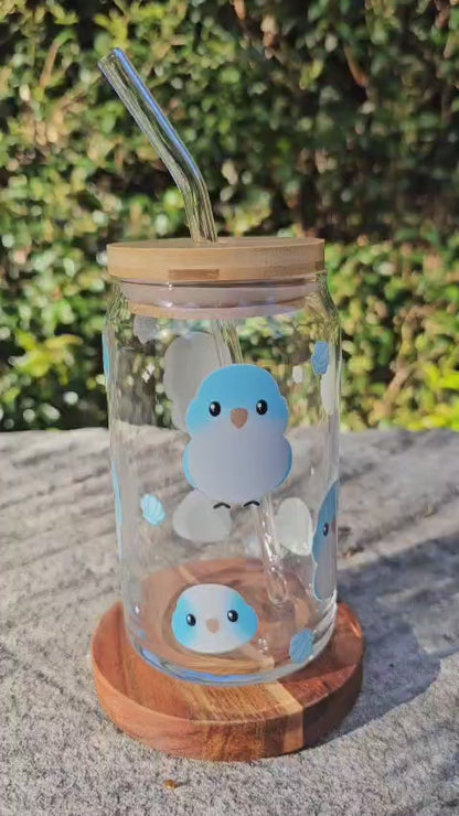 [Pre Order - Ships End November] Blue Quaker Glass Tumbler