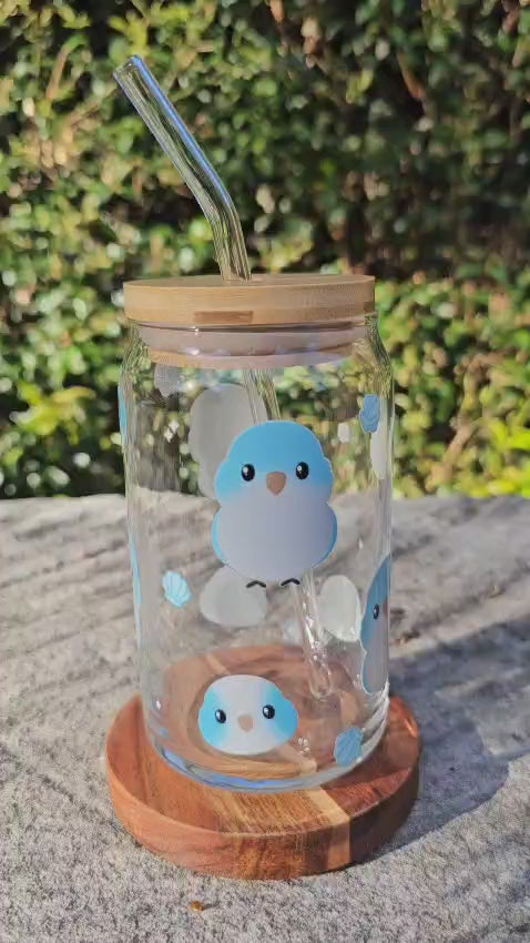 [Pre Order - Ships End November] Blue Quaker Glass Tumbler