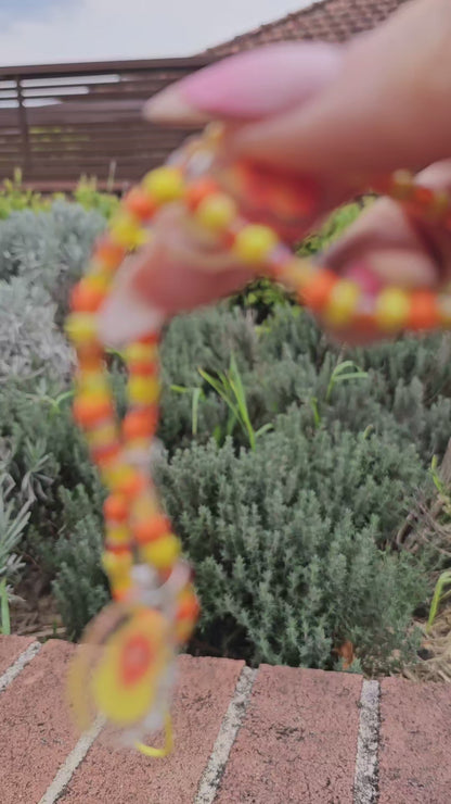 Blue Beaded Acrylic Phone Charms