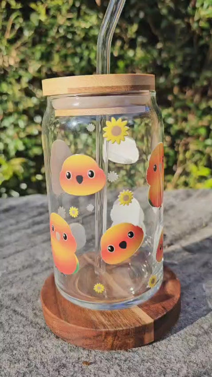 [Pre Order - Ships End November] Sun Conure Glass Tumbler