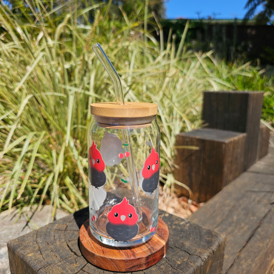 Gang Gang Cockatoo Glass Tumbler