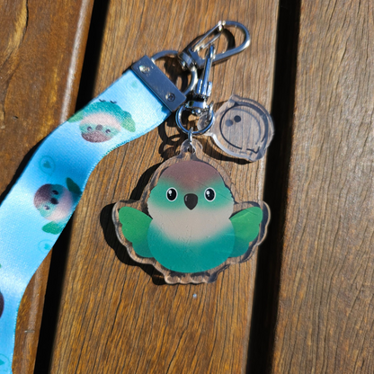 Turquoise Green Cheek Conure Lanyard