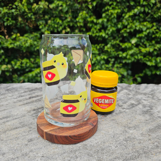 Cockatiel Vegemite Glass Tumbler *Limted Edition*