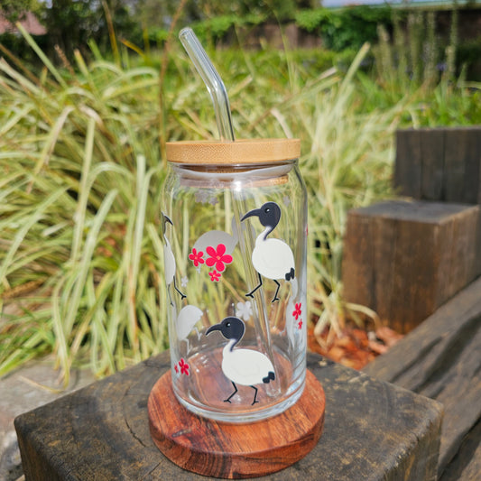 Ibis (Bin Chicken) Glass Tumbler
