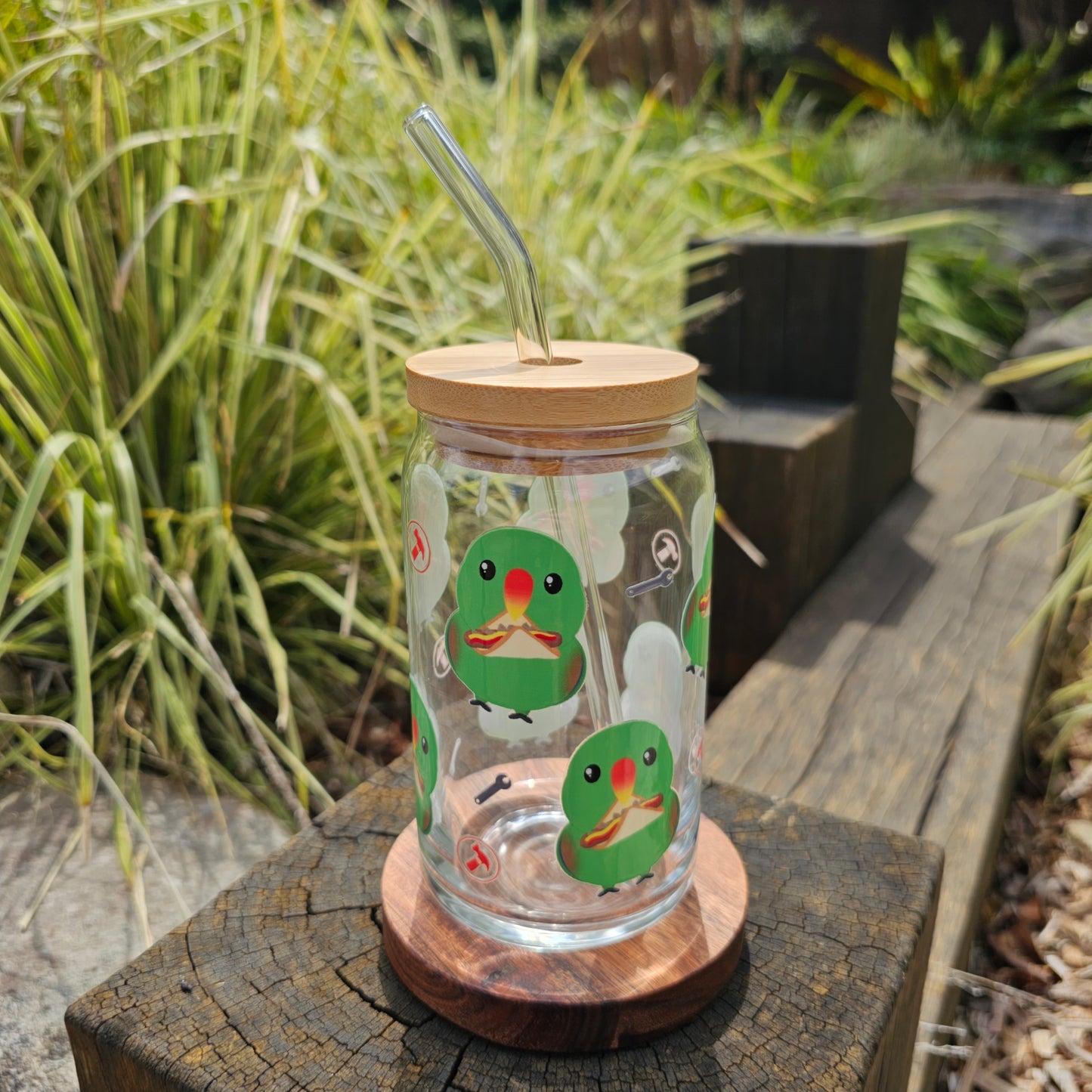 Eclectus Sausage Sizzle Glass Tumbler *Limted Edition*