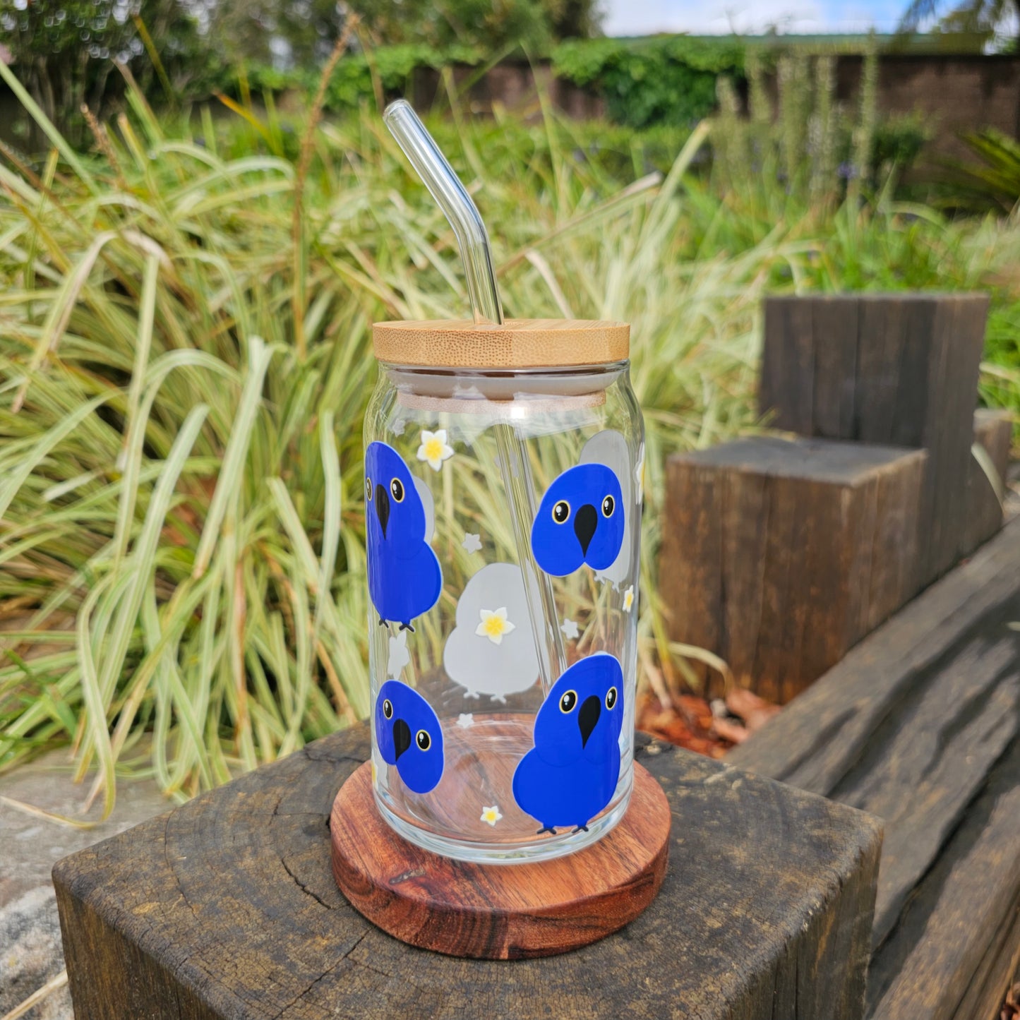 Hyacinth Macaw Glass Tumbler