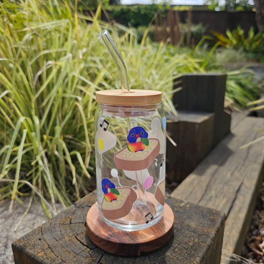 Lorikeet Fairy Bread Glass Tumbler *Limted Edition*