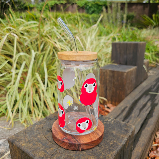 Scarlet Macaw Glass Tumbler