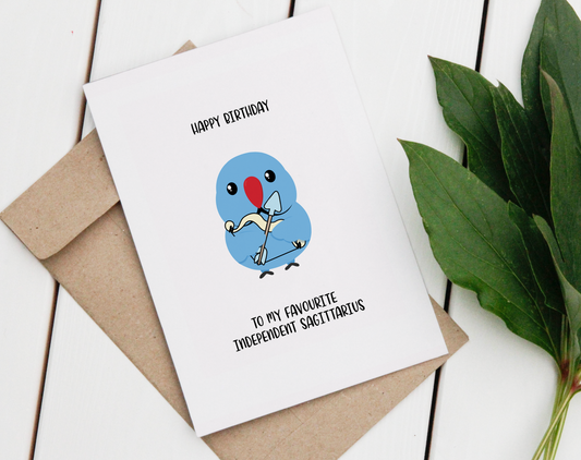 Sagittarius Ringneck Birthday Card